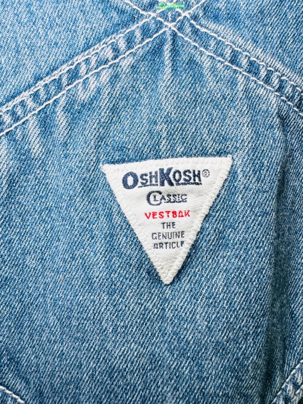 Vintage 90s OshKosh B’Gosh Denim Overalls Mens 40x30.5 Bib GorpCore Costume USA - Picture 5 of 12
